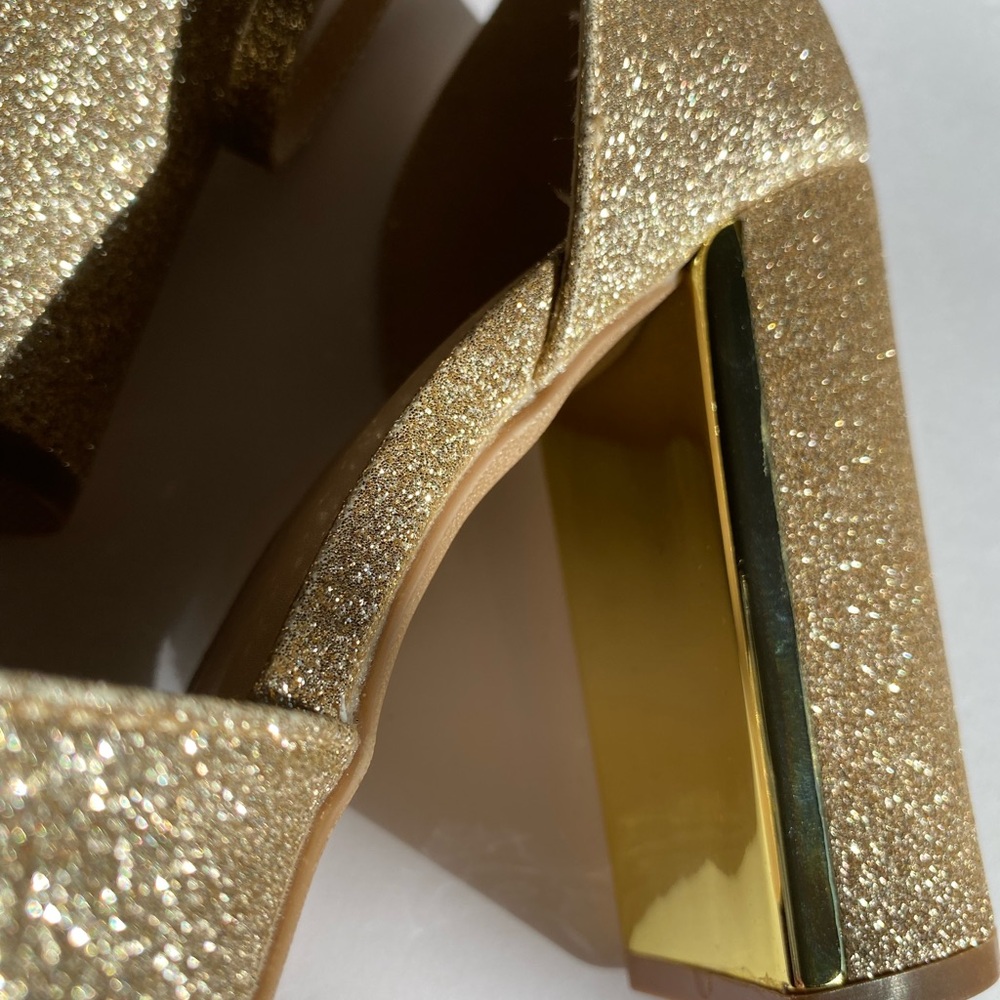 Lulu's Glamours Gold Heels - Picture 8 of 14